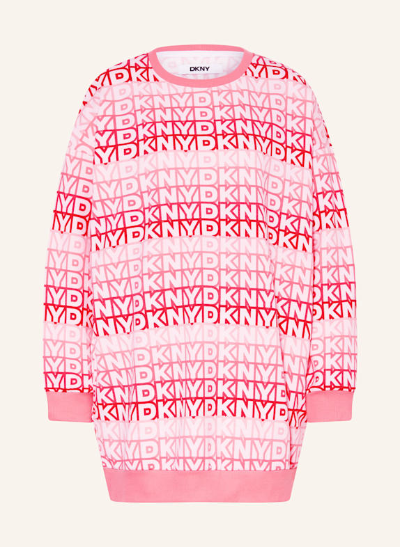 DKNY Lounge-Kleid NEW VISION NEW YORK LACHS/ HELLROSA/ DUNKELROT