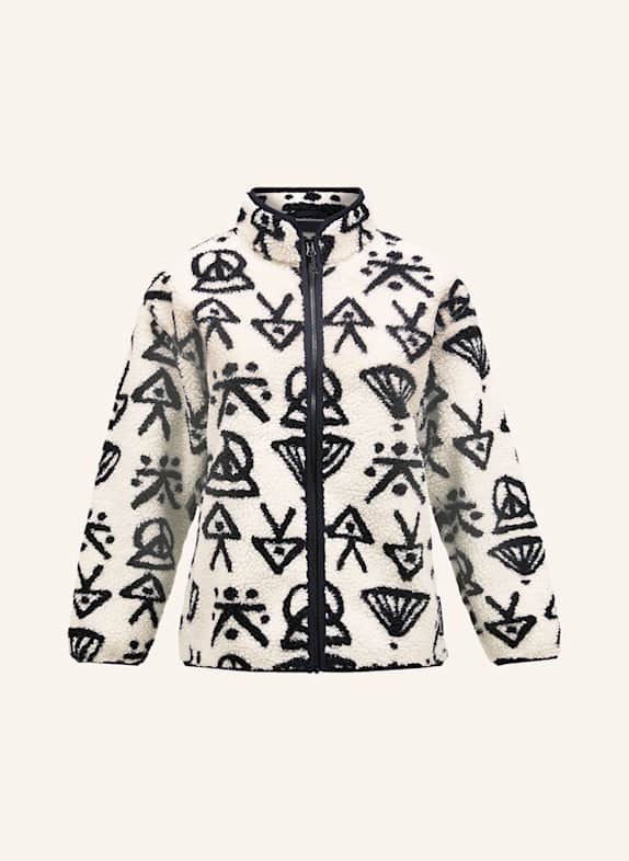 Peak Performance Fleecejacke GRAPHIC PILE ECRU/ SCHWARZ