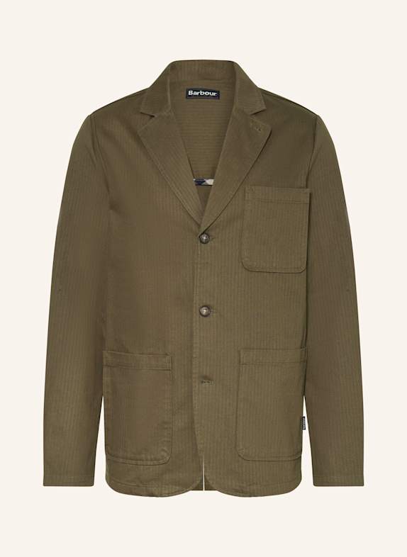 Barbour Svrchní košile HERINGBONE Regular Fit GN84 Uniform Green