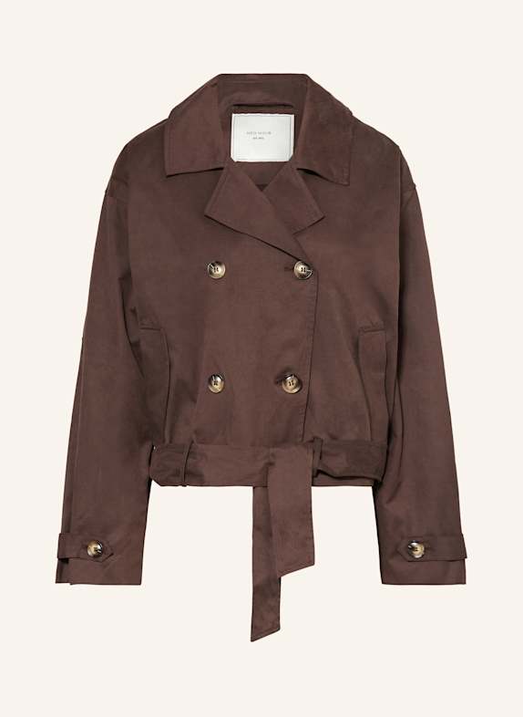 NEO NOIR Trench-Jacke SIA DUNKELBRAUN