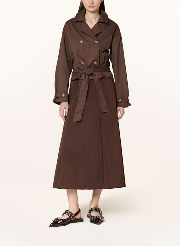 NEO NOIR Trench jacket SIA DARK BROWN