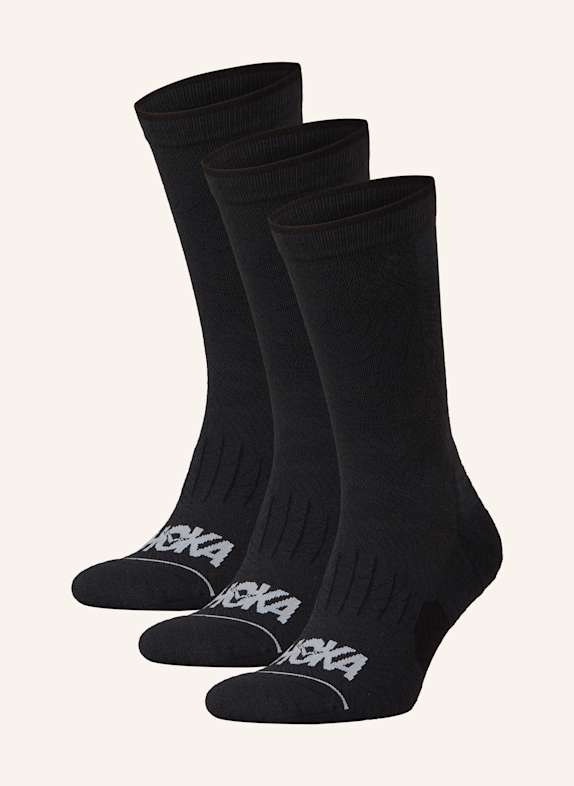 HOKA 3er-Pack Laufsocken U CREW RUN BBBLC