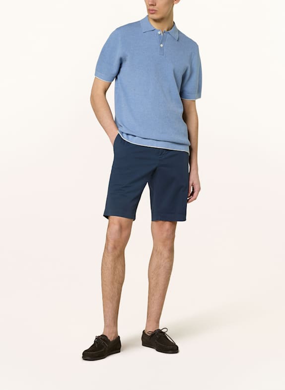 HACKETT LONDON Gebreid poloshirt BLAUW