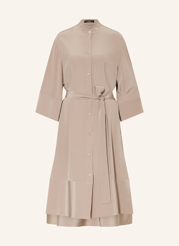 JOSEPH Hemdblusenkleid DARIUS aus Seide mit 3/4-Arm BEIGE