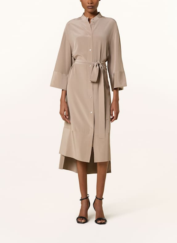 JOSEPH Hemdblusenkleid DARIUS aus Seide mit 3/4-Arm BEIGE