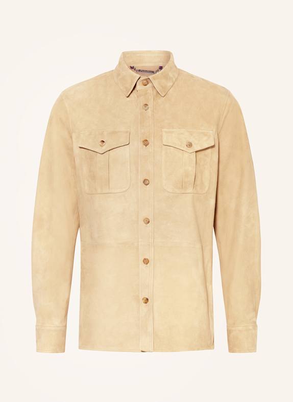 RALPH LAUREN PURPLE LABEL Lederjacke  CAMEL
