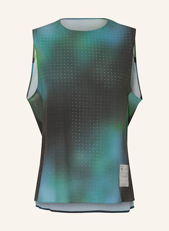 Y-3 Lauftop SCHWARZ/ GRÜN/ BLAU