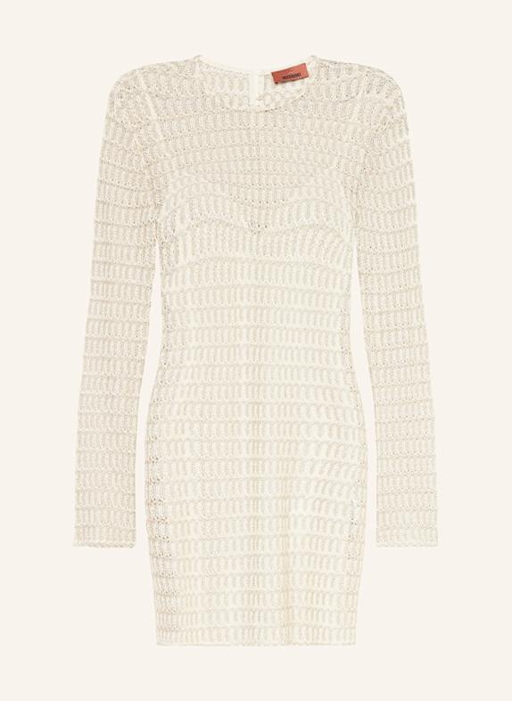 MISSONI Häkelkleid mit Glitzergarn CREME
