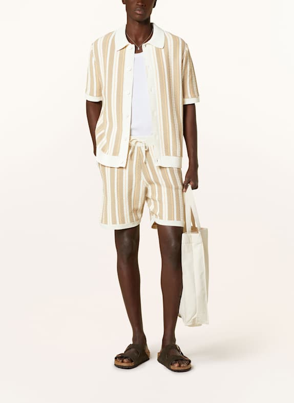 NN.07 Strickshorts JACKIE BEIGE/ ECRU/ HELLORANGE