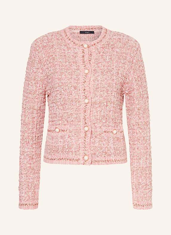 oui Boxy jacket made of tweed with glitter thread ROSE