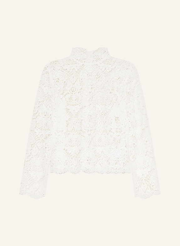oui Shirt blouse in broderie anglaise WHITE