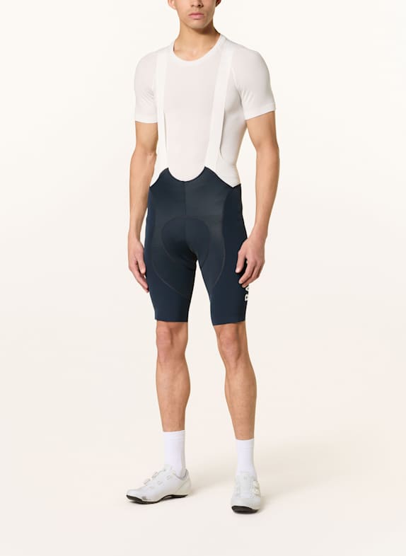 Rapha Cykelshorts PRO TEAM BIB III med stropper og polstret indlæg MØRKEBLÅ / HVID / SORT