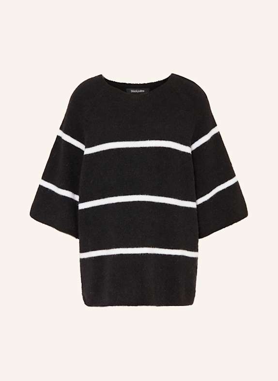 black palms Knit shirt FILINE with alpaca BLACK/ WHITE