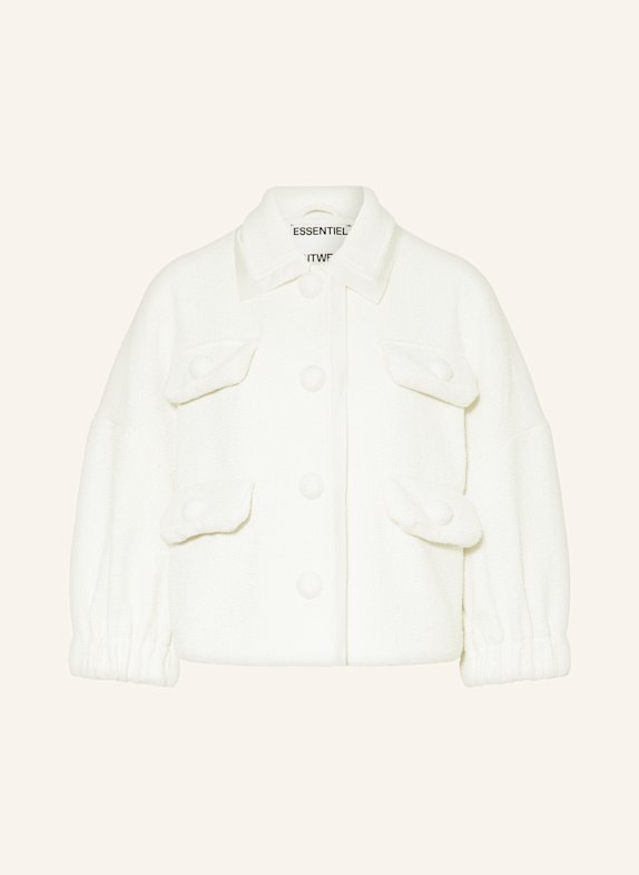 ESSENTIEL ANTWERP HECKS box jacket with 3/4 sleeves in tweed ECRU