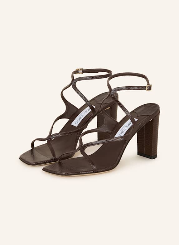 JIMMY CHOO Sandaletten AZIE DUNKELBRAUN
