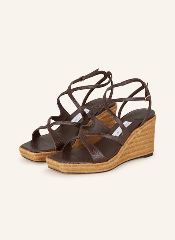 JIMMY CHOO Wedges AYLA 85 BRAUN