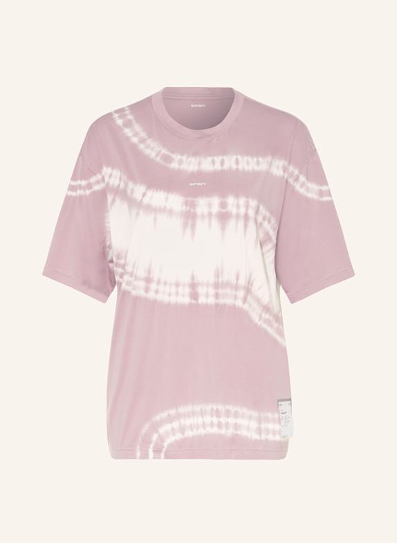 SATISFY Laufshirt AURALITE™ HELLLILA/ WEISS