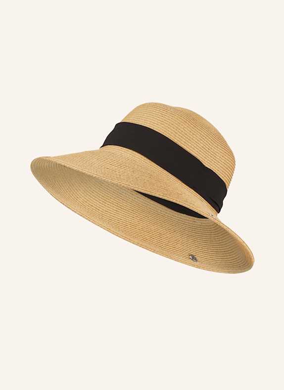P.A.C. KELLII straw hat CAMEL/ BLACK