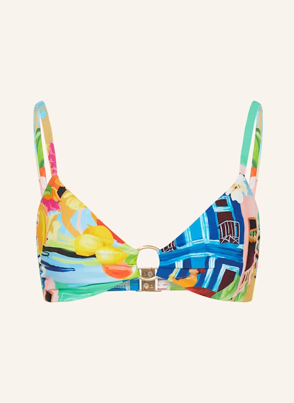 SEAFOLLY Bralette-Bikini-Top CUBA BLAU/ GELB/ GRÜN