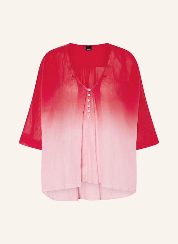 PINKO Blusenshirt KISS ME mit Schmuckperlen ROT/ PINK