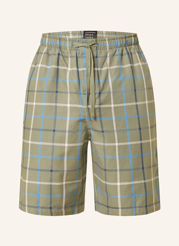 SCHIESSER Schlafshorts MIX+RELAX OLIV/ BLAU/ DUNKELBLAU