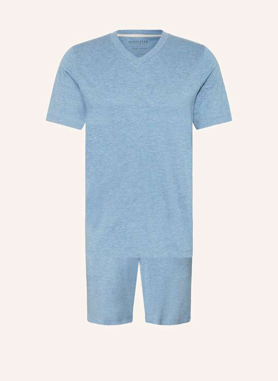 SCHIESSER Shorty-Schlafanzug MODERN NIGHTWEAR BLAUGRAU