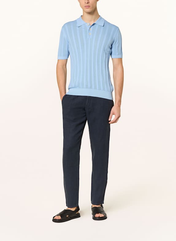 ALBERTO Linnen broek HOUSE in joggingstijl Tapered Fit DONKERBLAUW