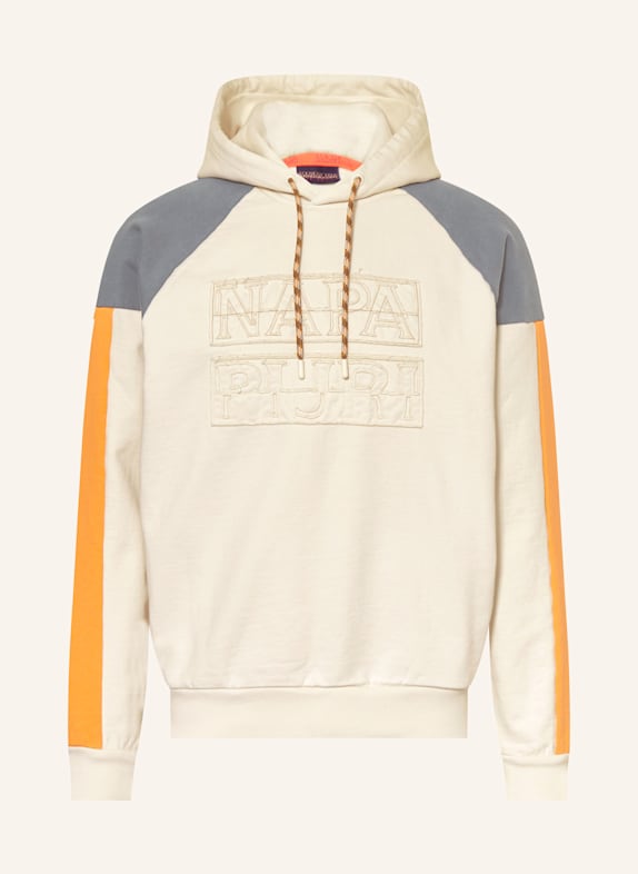 NAPAPIJRI Sweatshirt B-CENCI H ECRU/ ORANGE/ BLUE GRAY