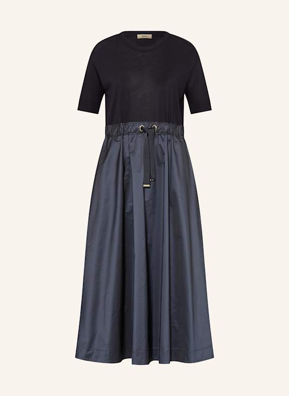 HERNO Kleid im Materialmix DUNKELBLAU