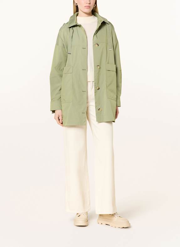 MILESTONE Fieldjacket MSKERRI mit abnehmbarer Kapuze HELLGRÜN