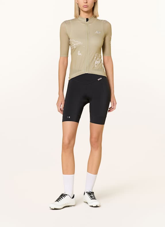 CAFÉ DU CYCLISTE Fietsjersey EZE LICHTGROEN / WIT