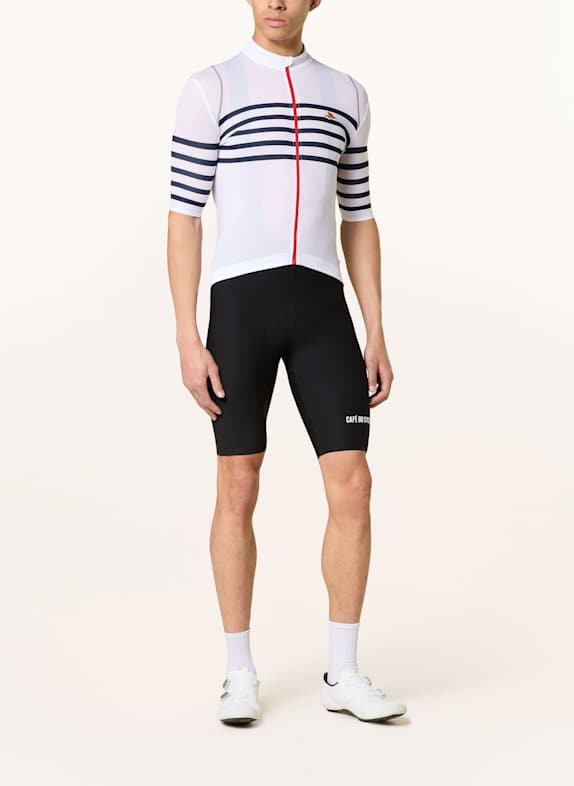 CAFÉ DU CYCLISTE Fietsjersey MONA WIT / DONKERBLAUW
