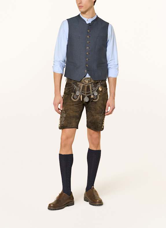 Grasegger Traditionele vest VOLTI DONKERBLAUW / BLAUW