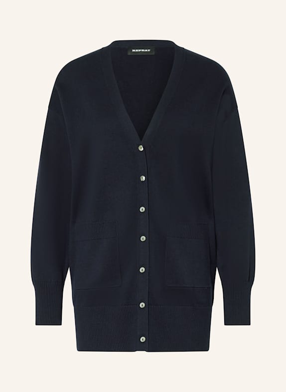 REPEAT Strickjacke DUNKELBLAU