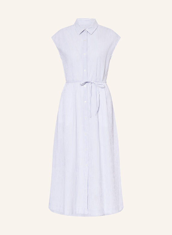 WOOLRICH Hemdblusenkleid WEISS/ HELLBLAU