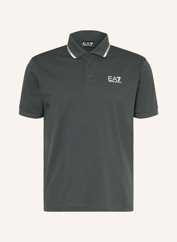 EA7 EMPORIO ARMANI Koszulka polo z dżerseju KHAKI