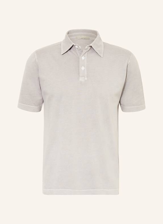 DANIELE FIESOLI Piqué polo shirt LIGHT GRAY