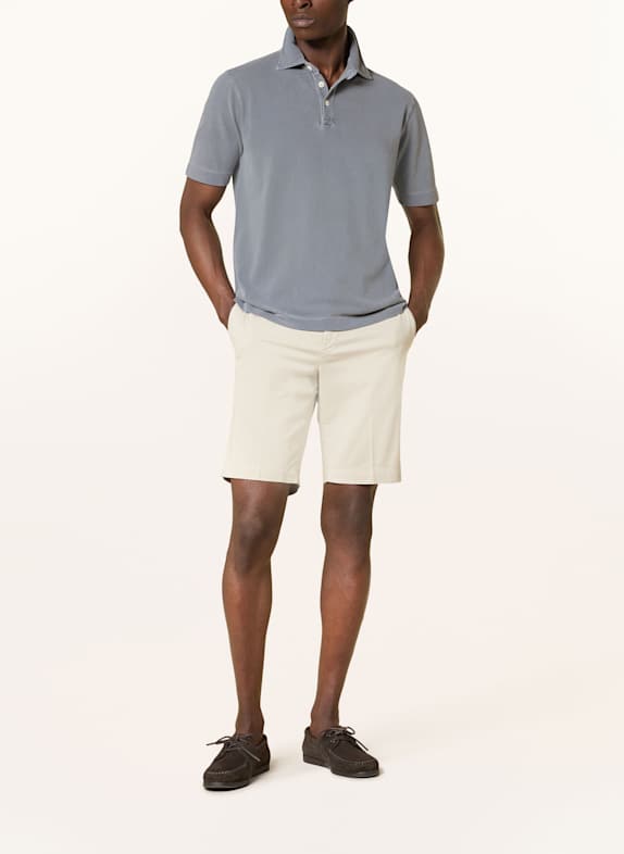 DANIELE FIESOLI Piqué poloshirt BLAUWGRIJS