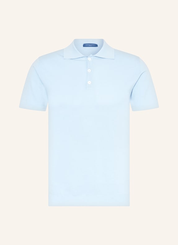 DANIELE FIESOLI Strick-Poloshirt HELLBLAU