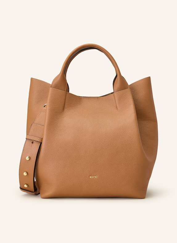 abro Shopper ESSENTIAL MEDIUM mit Pouch COGNAC
