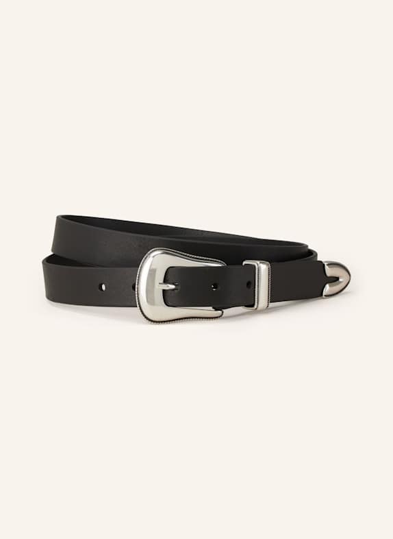 abro Ledergürtel SCHWARZ/ SILBER