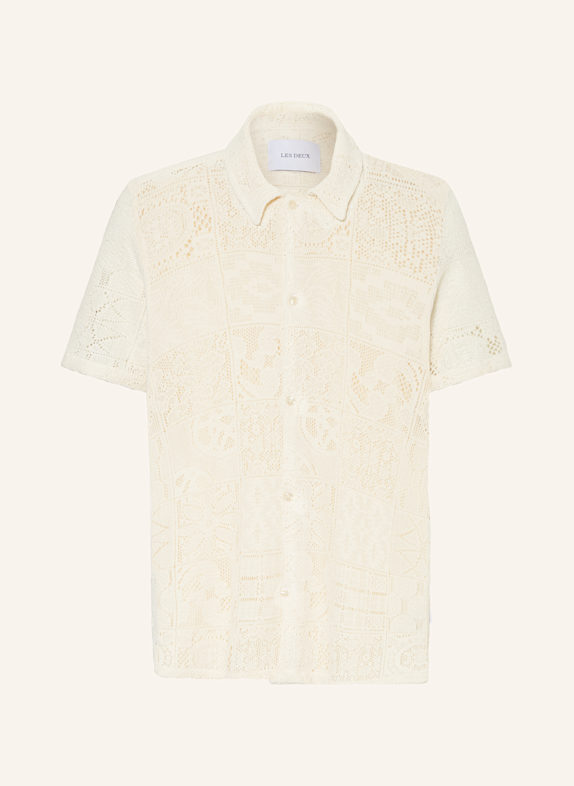 LES DEUX Kurzarm-Hemd HECTOR Regular Fit ECRU