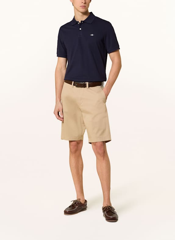 GANT Tricou polo din piqué ALBASTRU ÎNCHIS