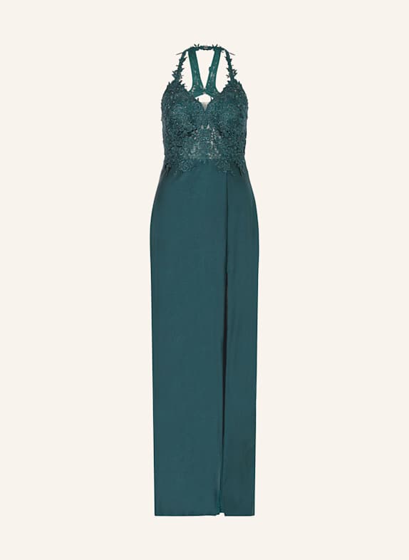 Suddenly Princess Abendkleid im Materialmix mit Spitze und Cut-out PETROL