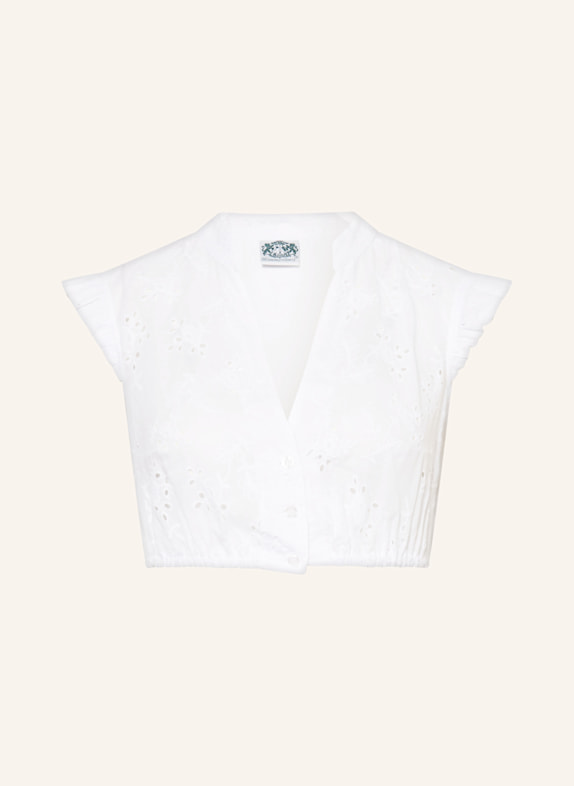 Hammerschmid Dirndlbluse ANJA mit Lochspitze WEISS