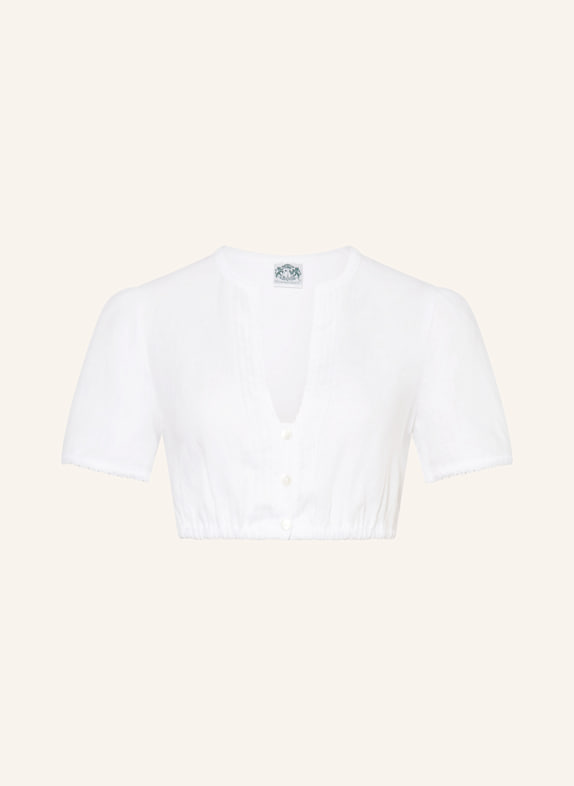 Hammerschmid Dirndlbluse BURGI aus Leinen WEISS