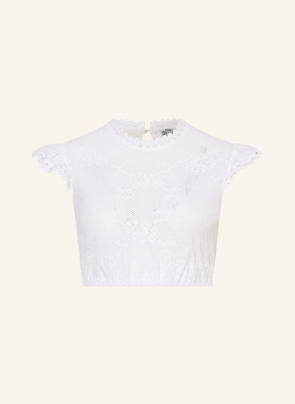 Hammerschmid Dirndlbluse DIANA mit Spitze WEISS