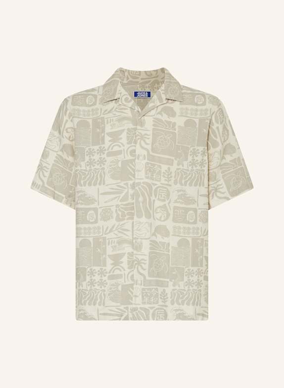 JACK&JONES Koszula z krótkim rękawem KREMOWY/ BEŻOWY