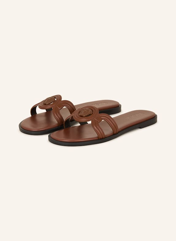 VERSACE Slides LA MEDUSA BROWN