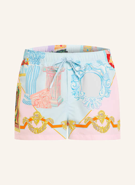 VERSACE Badeshorts HELLBLAU/ HELLROSA/ DUNKELGELB